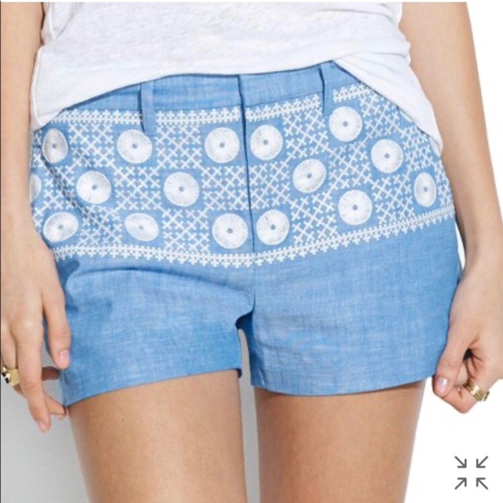 🌺HP🌺Madewell Chambray Sunstitch Embroidered